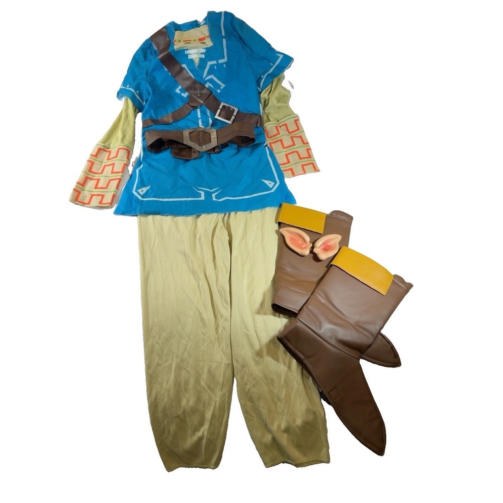 Zelda Breath of the Wild Link Deluxe Costume Kids L 10-12 Complete Nintendo
